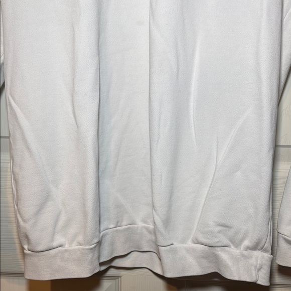 Adidas Woman’s White Crewneck Sweatshirt with Logo Across Back Size Medium - Picture 8 of 10